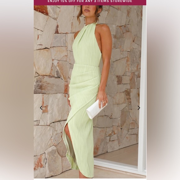 Toperth Pleated aysmmetrical front, maxi dress - Picture 2 of 7